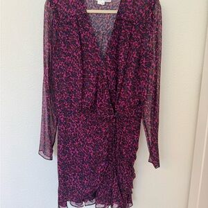 Veronica Beard Pink Long Sleeve Mini Dress Anjali Dress